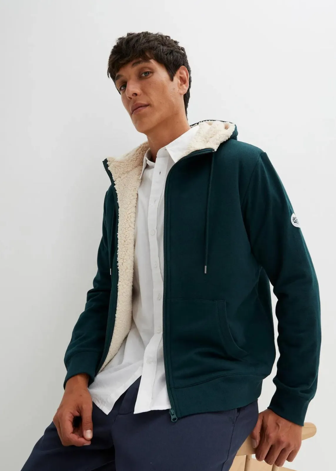 Thermo-Sweatjacke mit Kuschel-Fleece-Futter|bonprix Outlet