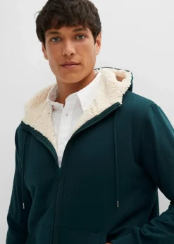 Thermo-Sweatjacke mit Kuschel-Fleece-Futter|bonprix Outlet