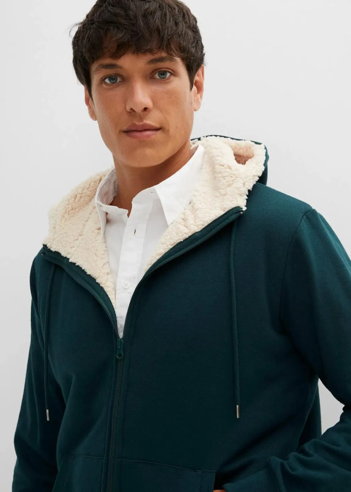 Thermo-Sweatjacke mit Kuschel-Fleece-Futter|bonprix Outlet