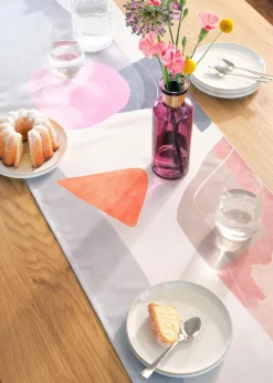 bonprix Geschirr & Servieren|Tischdecken|Tischläufer mit grafischem Druck wasserabweisend creme/bunt