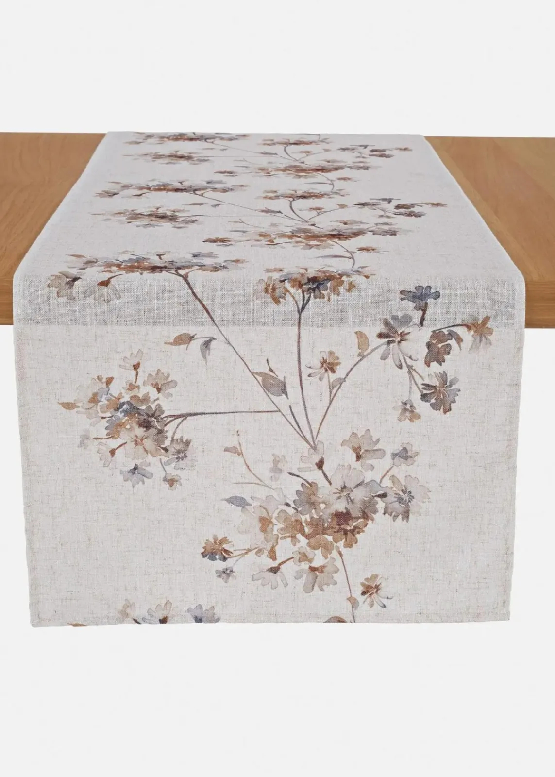 bonprix Geschirr & Servieren|Tischdecken|Tischläufer mit Leinenanteil weiß/sand/grau