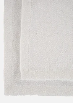 bonprix Geschirr & Servieren|Tischdecken|Tischset aus hochwertiger Bio Baumwoll Qualität (2er Pack) woll-weiß