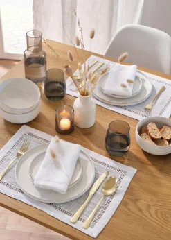 Tischset mit Lochstickerei (2er Pack)|bonprix New