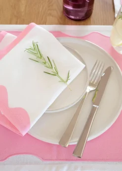 Tischsets aus Bio Baumwolle mit farbiger Kante (2er Pack)|bonprix New