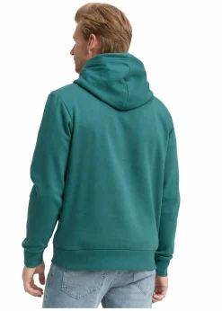 Tom Tailor Große Größen|Marken|Hoodie dunkelgrün bedruckt