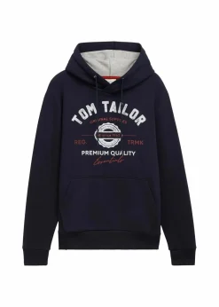Tom Tailor Marken|Sweat|Hoodie blau bedruckt