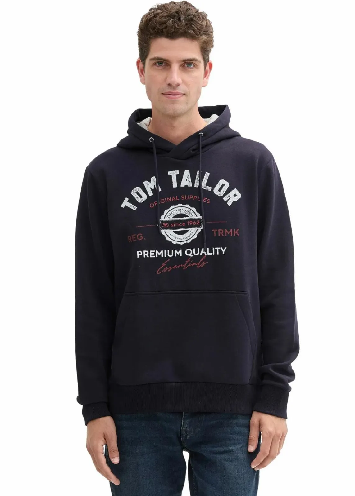 Tom Tailor Marken|Sweat|Hoodie blau bedruckt