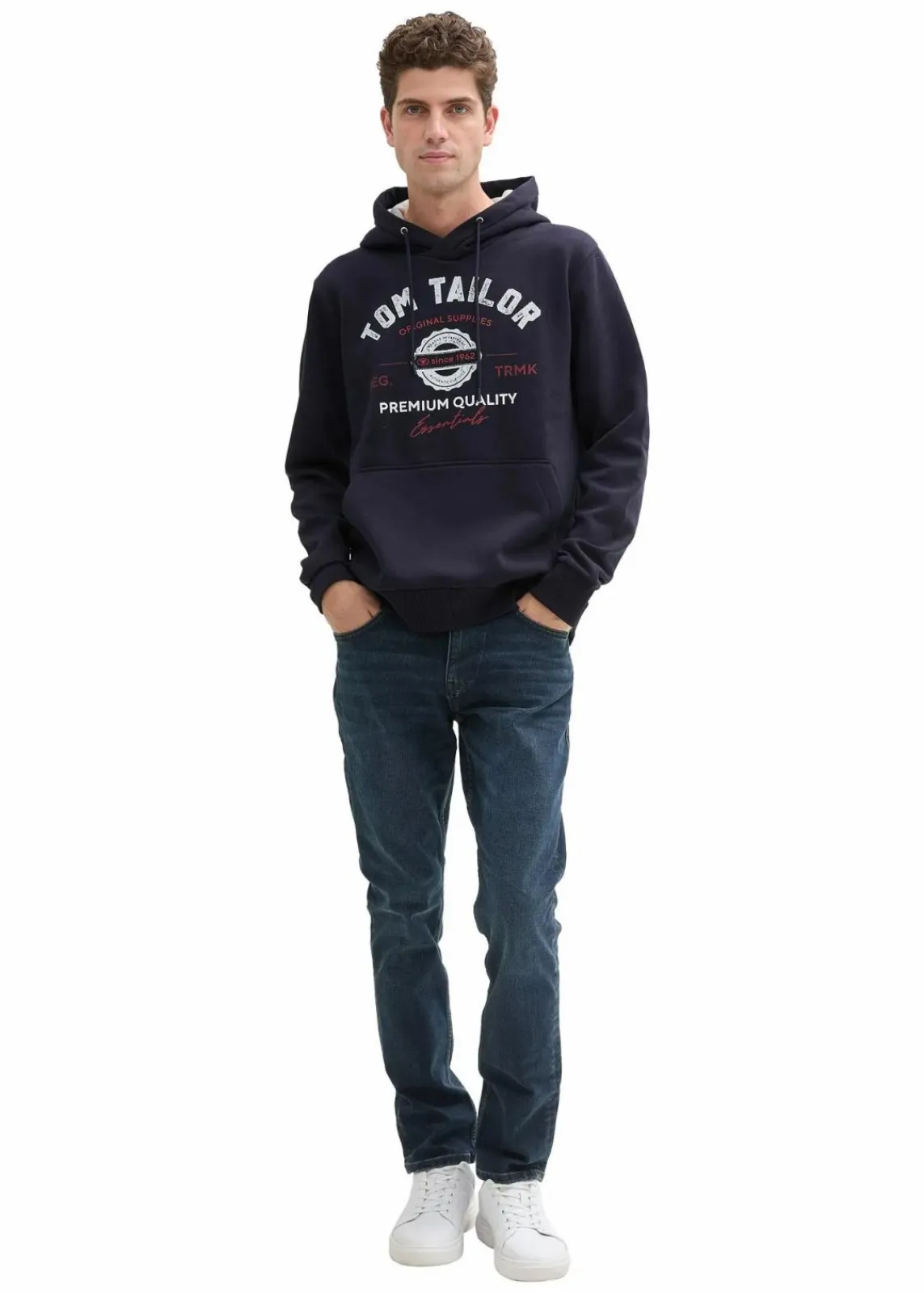 Tom Tailor Marken|Sweat|Hoodie blau bedruckt