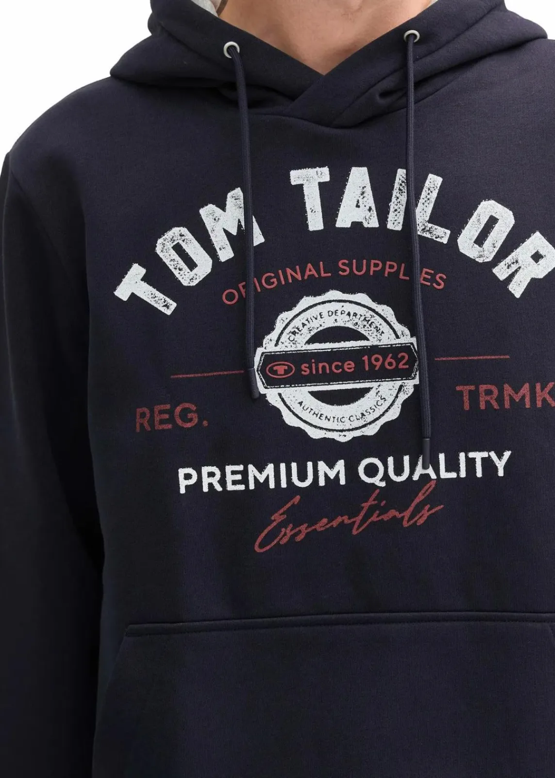 Tom Tailor Marken|Sweat|Hoodie blau bedruckt