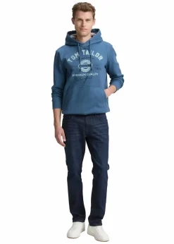 Tom Tailor Große Größen|Marken|Hoodie blau bedruckt