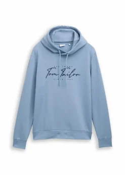 Tom Tailor Große Größen|Marken|Hoodie blau bedruckt
