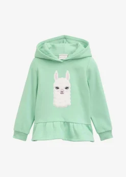Tom Tailor Mädchen 2-8 Jahre·Sweat & Strick|Hoodie mit Volant light garden green bedruckt