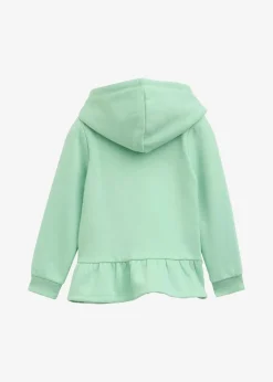 Tom Tailor Mädchen 2-8 Jahre·Sweat & Strick|Hoodie mit Volant light garden green bedruckt
