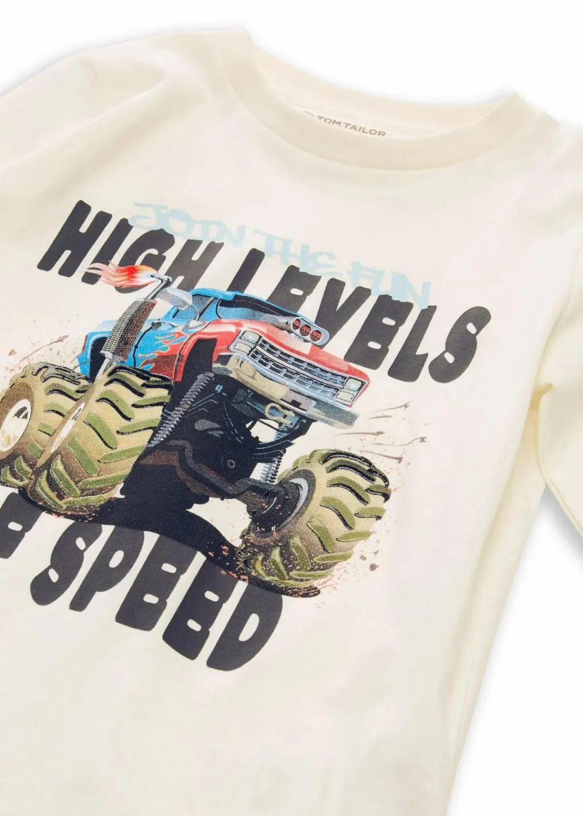 Tom Tailor Jungen 2-8 Jahre·Nachhaltigere Materialien|Jungen 2-8 Jahre·Shirts|Langarmshirt wollweiß bedruckt