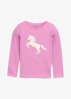Tom Tailor Mädchen 2-8 Jahre·Shirts & Blusen|Langarmshirt aus reiner Baumwolle fuchsia bedruckt