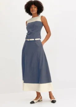 bonprix Bekleidung·Jacken & Mäntel|Blusen & Tuniken|Top nachtblau/kieselbeige