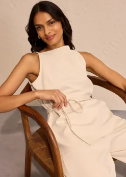 bonprix Shirts & Tops|Zweiteiler & Sets|Top aus Piqué kieselbeige