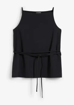 bonprix Zweiteiler & Sets|Shirts & Tops|Top aus Piqué schwarz