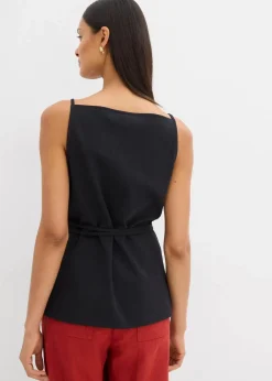 bonprix Zweiteiler & Sets|Shirts & Tops|Top aus Piqué schwarz