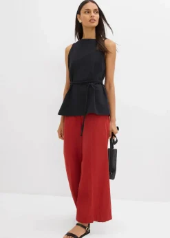 bonprix Zweiteiler & Sets|Shirts & Tops|Top aus Piqué schwarz