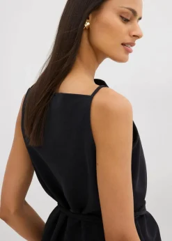 bonprix Zweiteiler & Sets|Shirts & Tops|Top aus Piqué schwarz