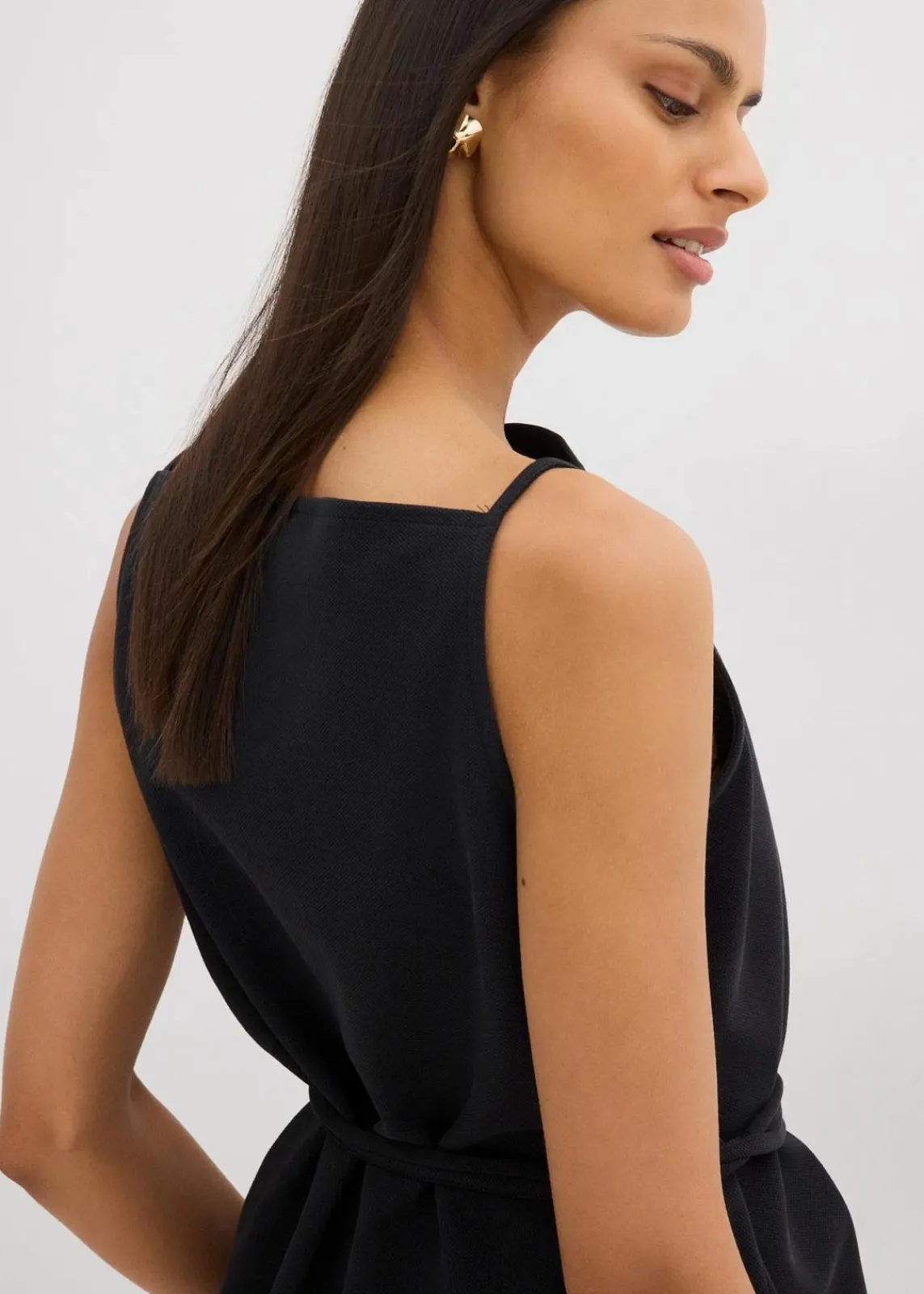 bonprix Zweiteiler & Sets|Shirts & Tops|Top aus Piqué schwarz