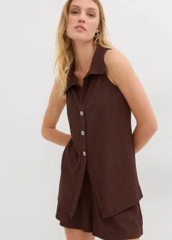 Top aus strukturiertem Crêpe|bonprix New