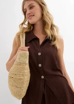 Top aus strukturiertem Crêpe|bonprix New