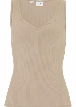 bonprix Bekleidung·Röcke|Basics|Top mit herzförmigem Ausschnitt taupe