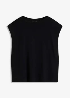 Top mit Ripp-Einsatz am Ärmel|bonprix Hot