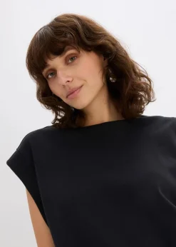 Top mit Ripp-Einsatz am Ärmel|bonprix Hot