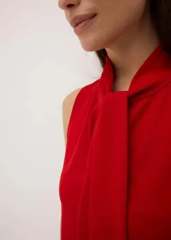 bonprix Shirts & Tops|Top mit Schluppenkragen tiefrot