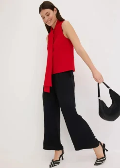 bonprix Shirts & Tops|Top mit Schluppenkragen tiefrot