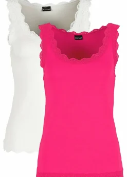 Top mit Spitze (2er-Pack)|bonprix Hot