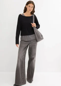 Top und Langarmshirt (2-tlg.Set) aus Jersey|bonprix