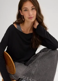 Top und Langarmshirt (2-tlg.Set) aus Jersey|bonprix