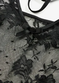 bonprix Wäsche·Corsagen & Negligés|Wäsche·Dessous|Top+Shorty (2-tlg.Set) schwarz