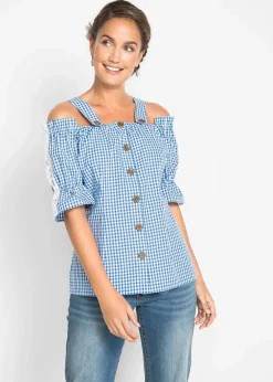 Trachtenbluse mit halbem Arm|bonprix Discount
