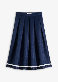 bonprix Bekleidung·Sportbekleidung|Röcke|Trachten-Rock dunkelblau paisley