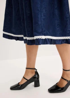 bonprix Bekleidung·Sportbekleidung|Röcke|Trachten-Rock dunkelblau paisley