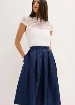 bonprix Bekleidung·Sportbekleidung|Röcke|Trachten-Rock dunkelblau paisley