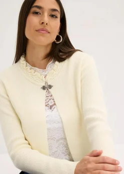 bonprix Bekleidung·Jeans|Pullover & Strickjacken|Trachten-Strickjacke cremeweiß