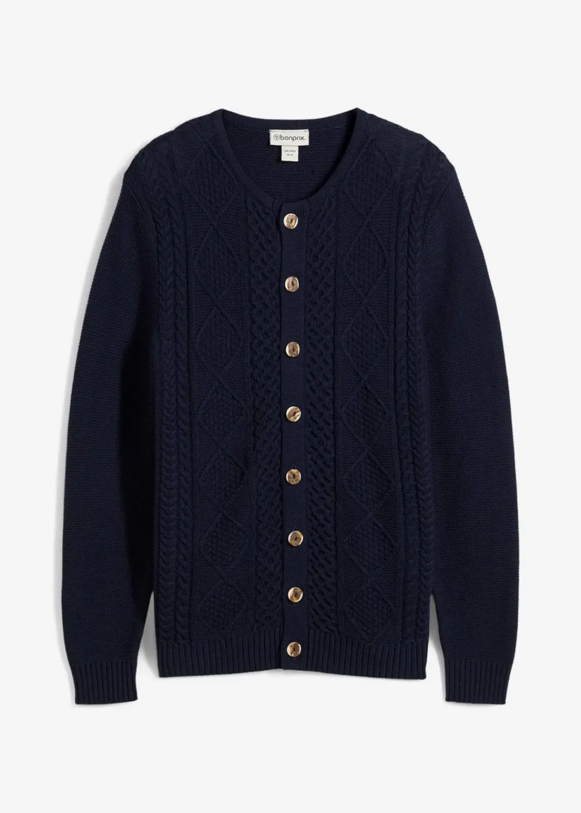 Trachten-Strickjacke aus weichem Baumwollmix|bonprix Clearance