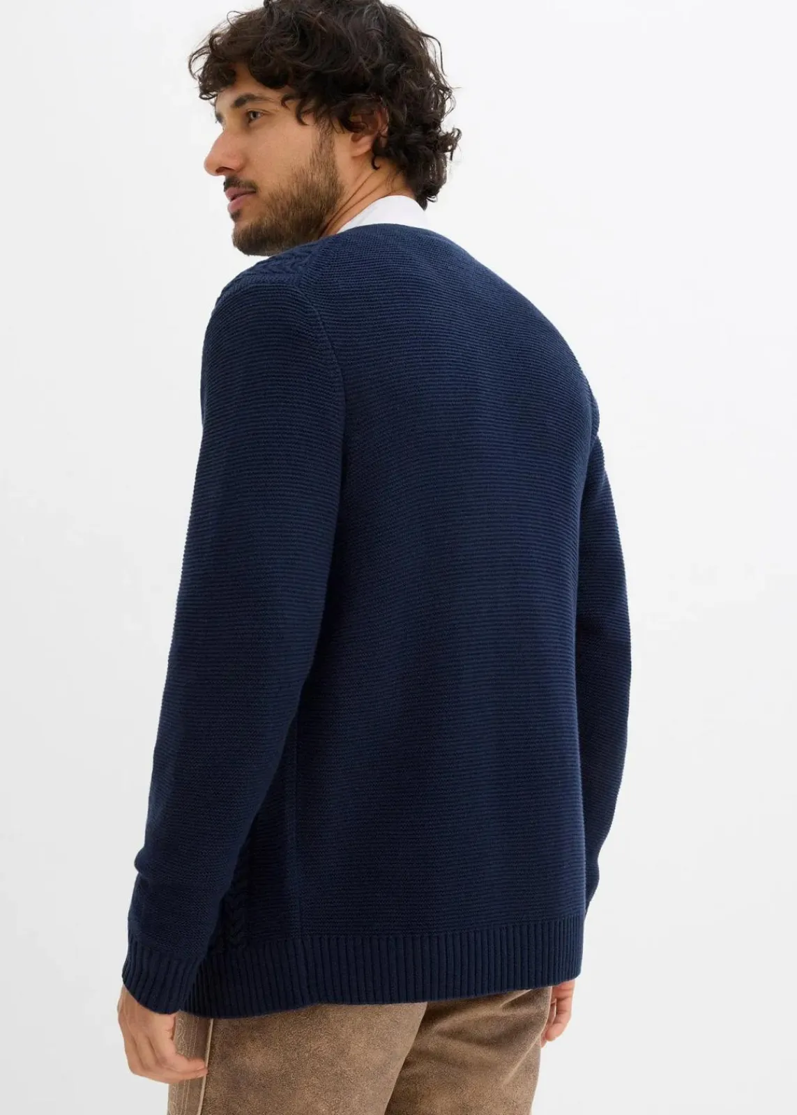 Trachten-Strickjacke aus weichem Baumwollmix|bonprix Clearance