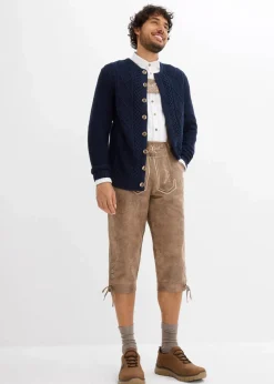 Trachten-Strickjacke aus weichem Baumwollmix|bonprix Clearance