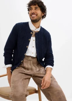 Trachten-Strickjacke aus weichem Baumwollmix|bonprix Clearance