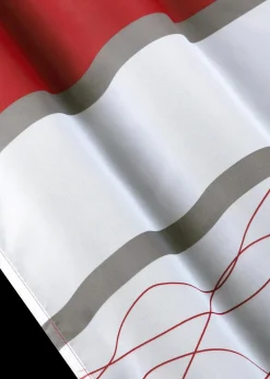 bonprix Gardinen|Transparente Gardine mit Querstreifen Druck (1er Pack) rot