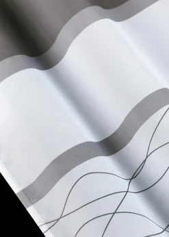 bonprix Gardinen|Transparente Gardine mit Querstreifen Druck (1er Pack) grau