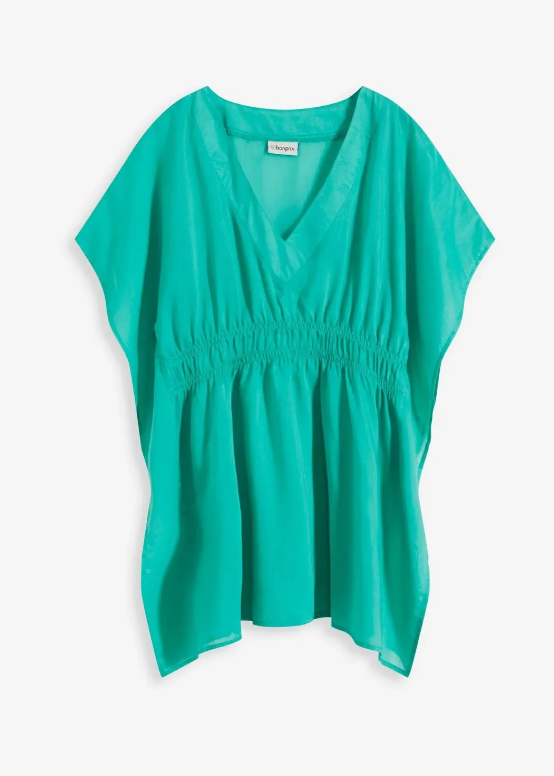 bonprix Blusen & Tuniken|Bekleidung·Jacken & Mäntel|Transparente Strandtunika mit V-Ausschnitt türkis