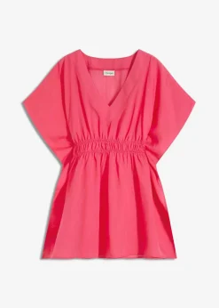 Transparente Strandtunika mit V-Ausschnitt|bonprix Hot
